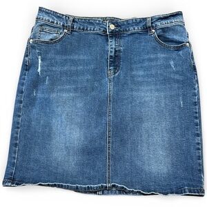 Jupe de Abby The Skirt Boutique Denim Mini Skirt Blue Size XXL